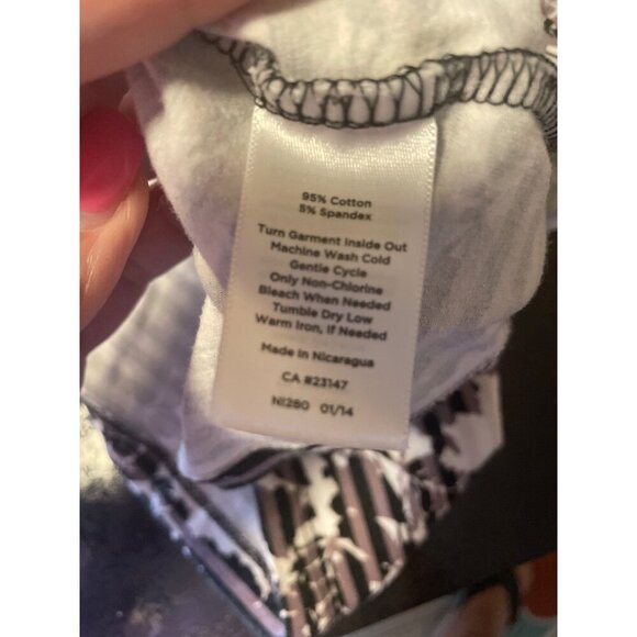 Talbots Black Brown Striped Design Sleeveless Tank Top Sz SP - Picture 5 of 7